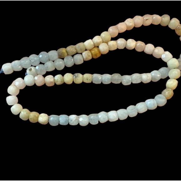 Genuine Multi-Faceted Aquamarine Gemstone Beads - Picture 4 of 5